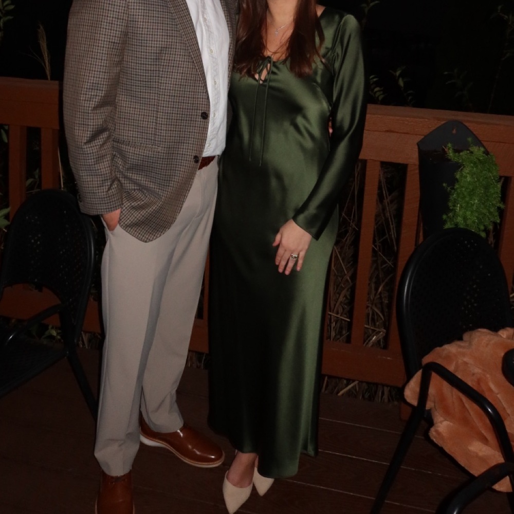 Gianni Bini Dark Green Long Sleeve Dress